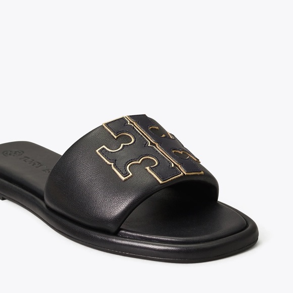 Double T Sport Slide Napa Leather/Calf Nappa Leather. Like new one time used!!!